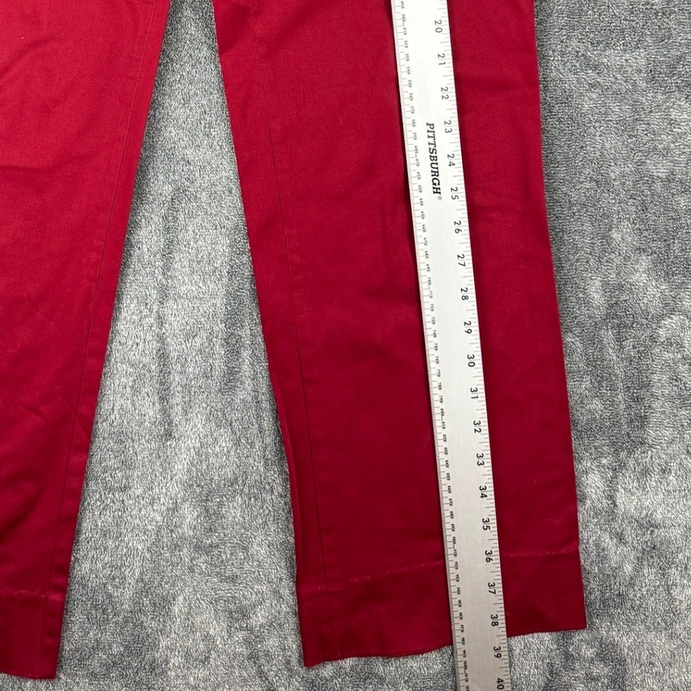 Vintage Y2K Merona Women's Red Stretch Straight Leg Dress Pants Size 4 Mid Rise - Picture 11 of 14